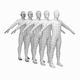 Natural Male in A-Pose in 5 Topologies