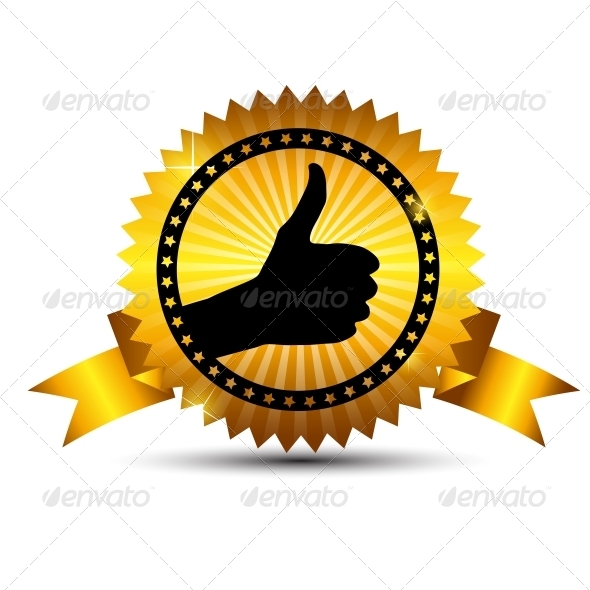 Vector Best Choice Label with Gold Ribbon - Retail Commercial / Shopping