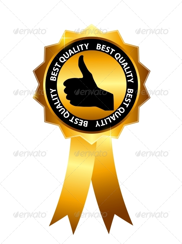 Vector Best Choice Label with Gold Ribbon - Retail Commercial / Shopping
