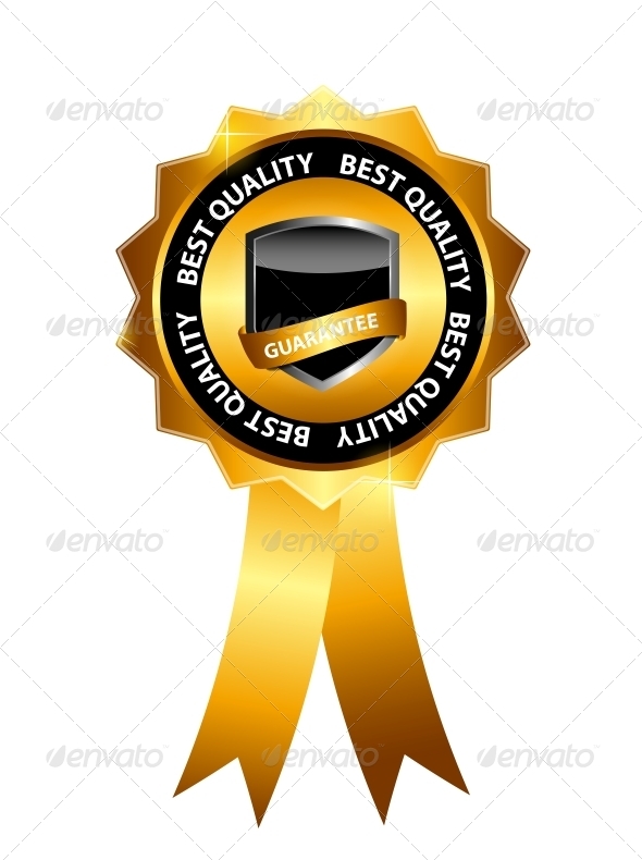 Vector Best Choice Label with Gold Ribbon - Retail Commercial / Shopping