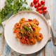 linguine with giant shrimp cherry tomatoes and parlsey - PhotoDune Item for Sale