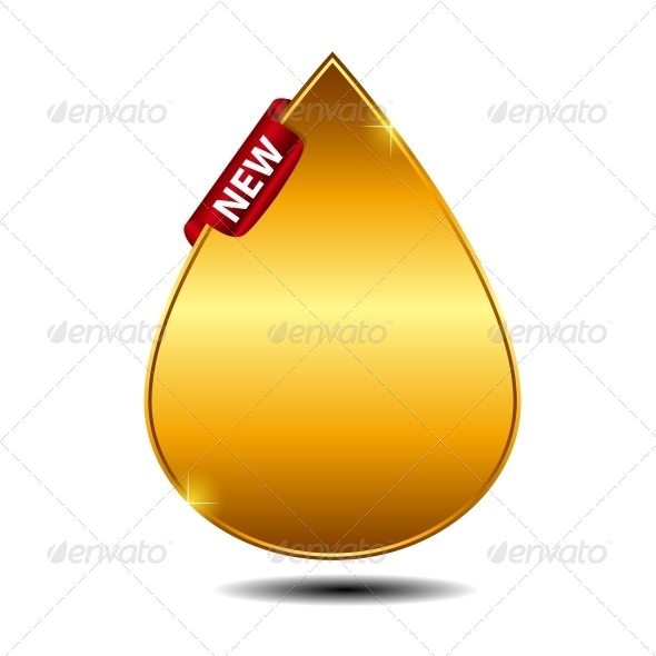 Vector Label with Red Ribbon - Retail Commercial / Shopping