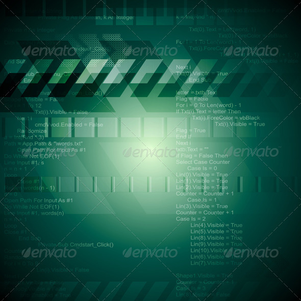 Abstract Hi-Tech Vector Backdrop - Backgrounds Decorative