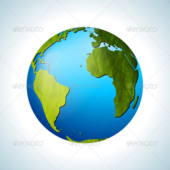 Grunge Vector Globe - Nature Conceptual