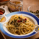 spaghetti with anchovies dried tomatoes and capers - PhotoDune Item for Sale