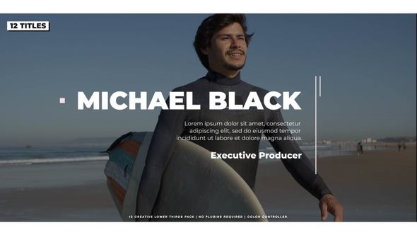 Creative Lower Thirds Titles template preview