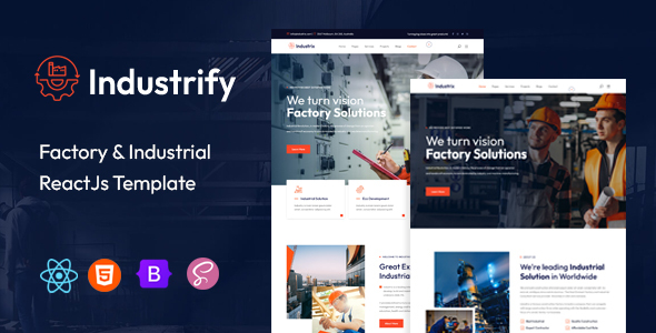 Industrify - Factory & Industrial React Js Template