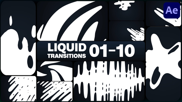 Liquid Transitions for After Effects Elements template preview