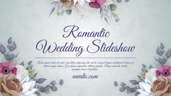 Ink Romantc Wedding Slideshow Video Displays template preview