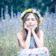 Close up portrait of a beautiful girl with flower wreath - PhotoDune Item for Sale