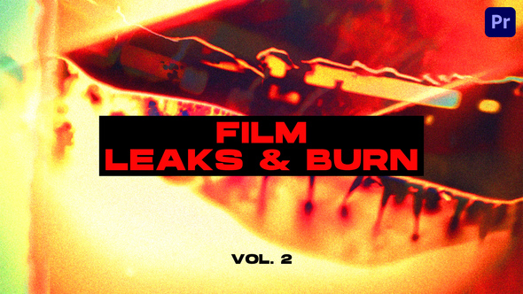 Film Leaks & Burn Transitions VOL. 2 | Premiere Pro