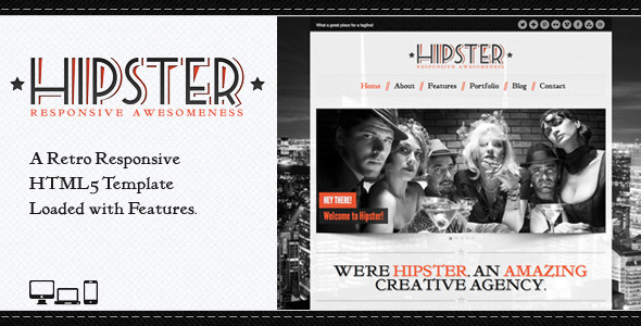 Hipster: Retro Responsive HTML5 Template