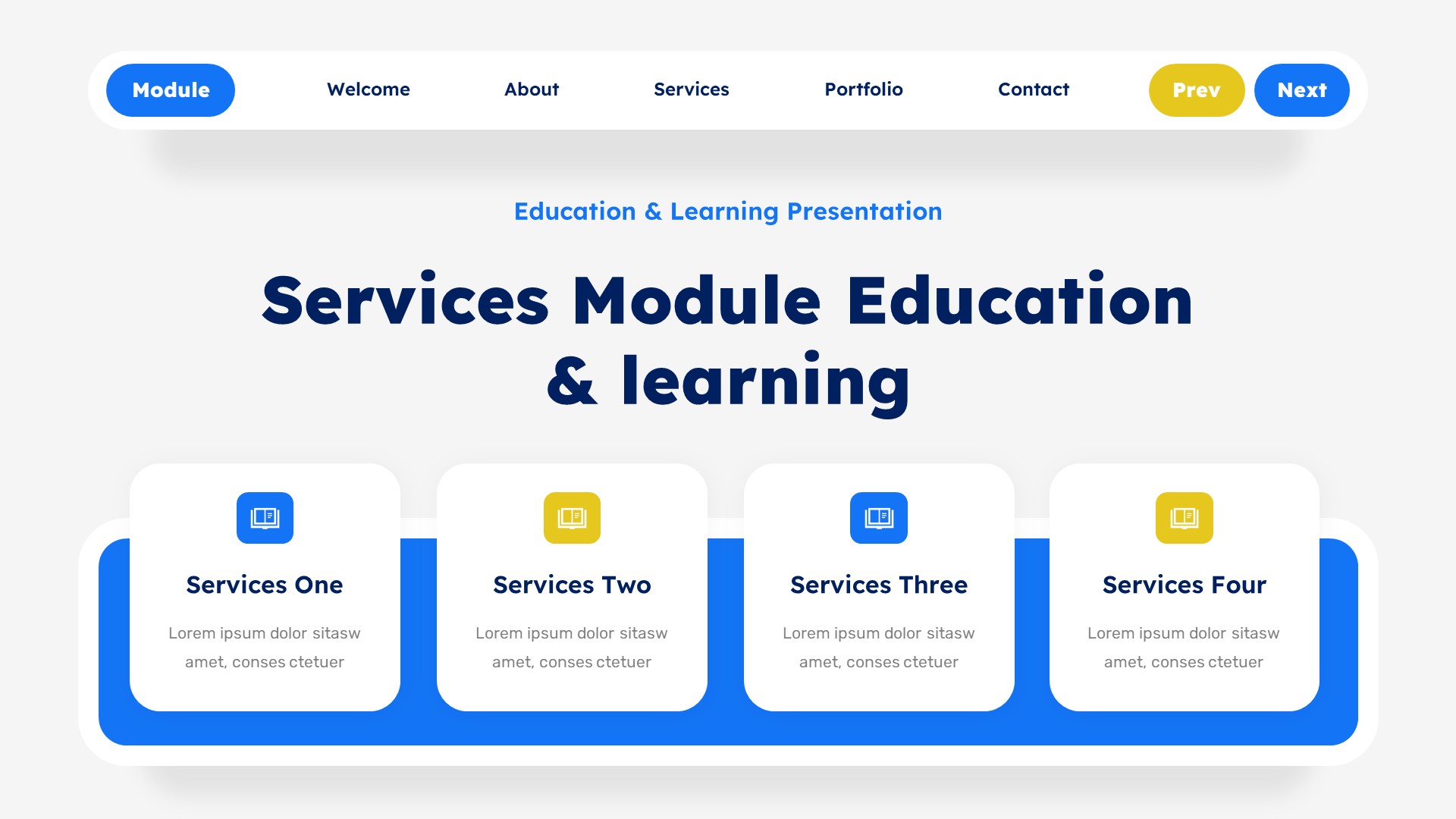 Module - Education & Learning Powerpoint Template, Presentation Templates