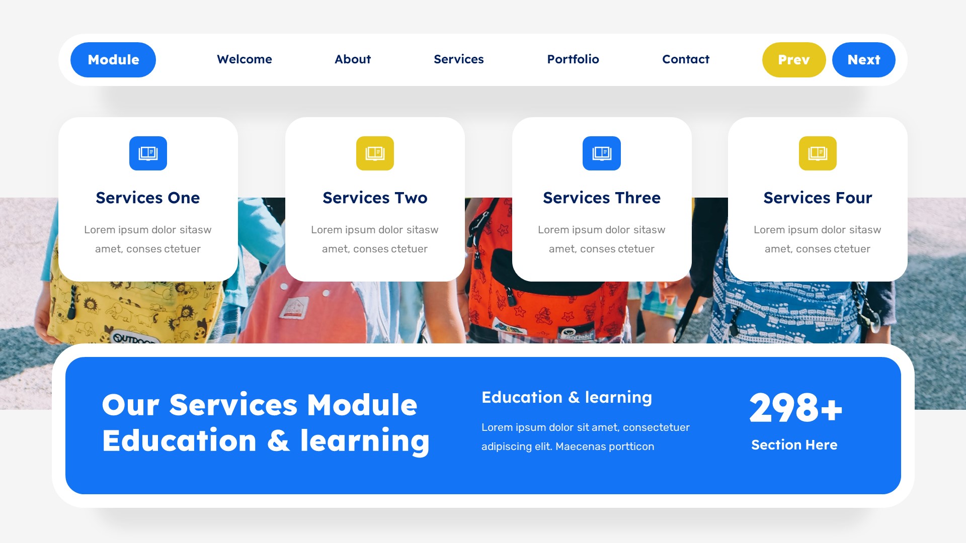 Module - Education & Learning Powerpoint Template, Presentation Templates