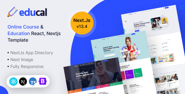 Educal – Online Course and Education React, Nextjs Template