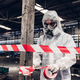 Scientist wear Chemical protection suit check danger chemical - PhotoDune Item for Sale