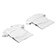 Flat Lay T-shirt front and back - wrinkled fabric tee-shirt