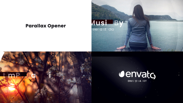Parallax Opener Premiere Pro template preview