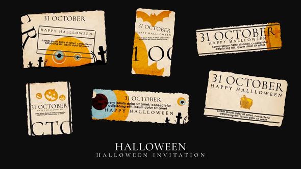 Halloween Invitation Premiere Pro template preview
