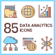 85 Data Analytics Icons | Honey Series