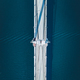 Aerial view of suspension bridge road over blue lake or sea in Finland - PhotoDune Item for Sale