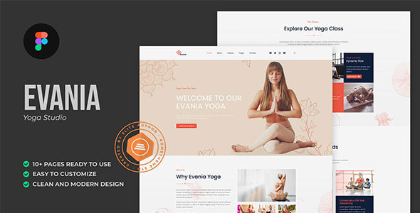 Evania - Yoga Studio Figma Template