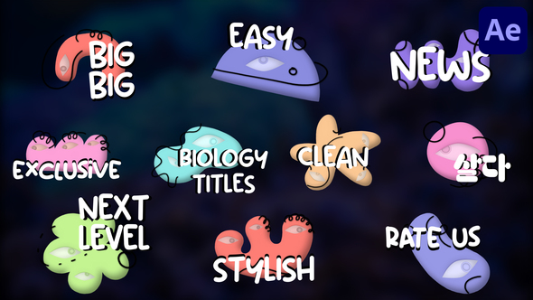 Biology Cells Titles for After Effects