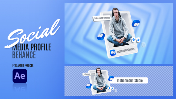Social Media Profile - Behance Elements template preview
