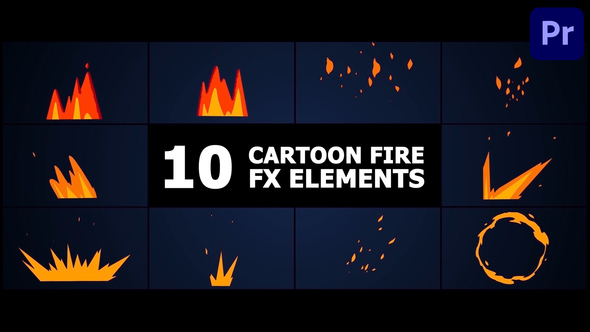 Cartoon Fire | Premiere Pro MOGRT