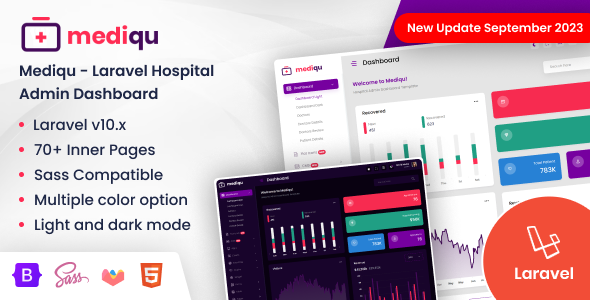 Mediqu - Hospital Laravel Admin Dashboard & Bootstrap Template