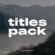 Titles Pack _AE - VideoHive Item for Sale