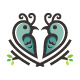 Couple Bird Love Logo Template