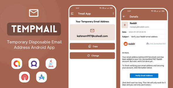 [DOWNLOAD]TempMail - Temporary Disposable Email Address App with AdMob Ads