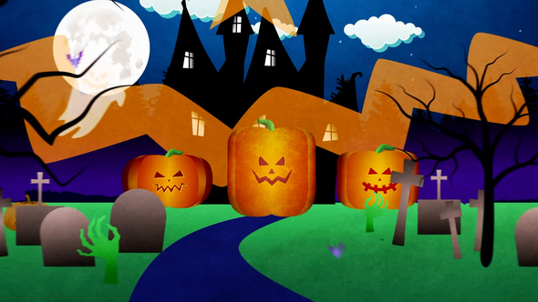 Halloween TV Cartoon Logo Opener