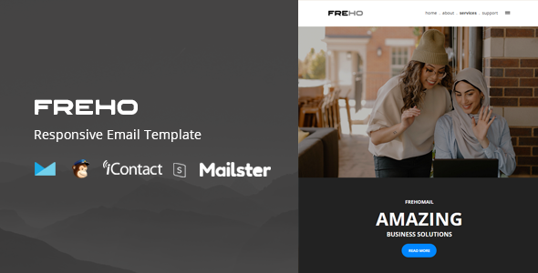Freho - Responsive E-mail Template + Online Access + Mailster + MailChimp