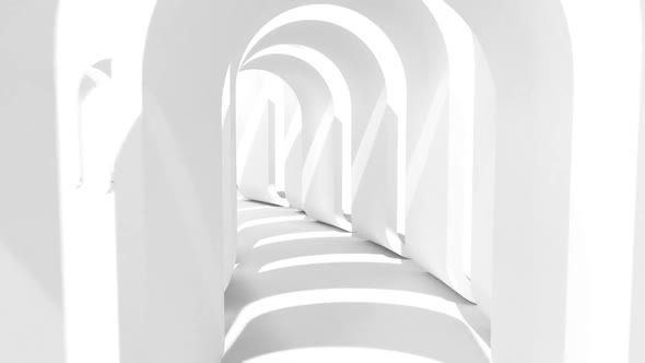 White arched tunnel