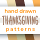 Hand Drawn Thanksgiving Seamless Patterns