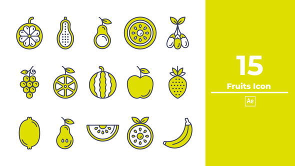 Fruits Icon After Effect