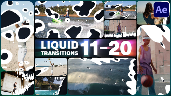 Liquid Transitions for After Effects Elements template preview