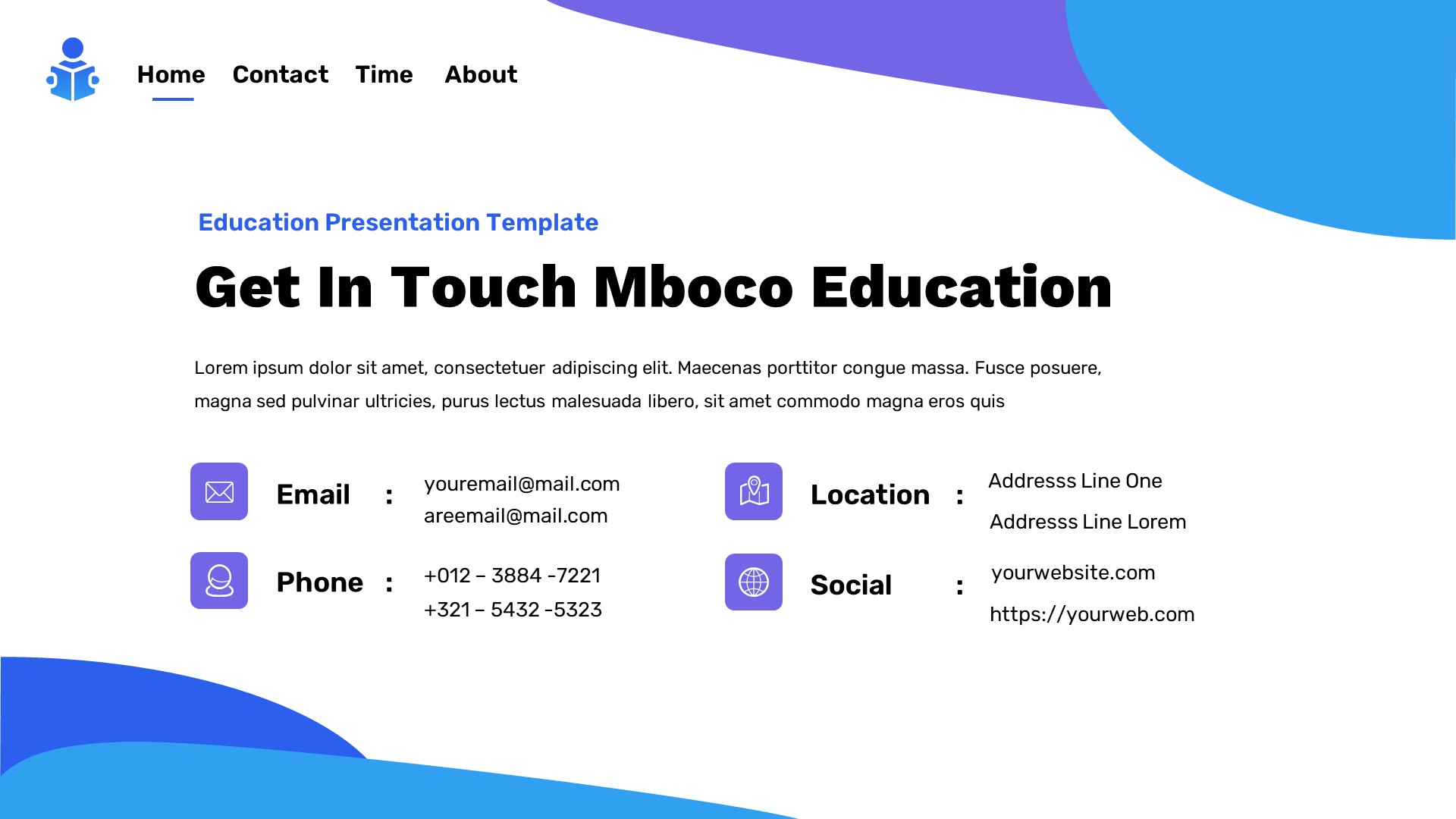 Mboco - Education and Learning Powerpoint Template, Presentation Templates