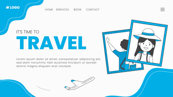 Travel Motion Graphic Template In Minimal Style