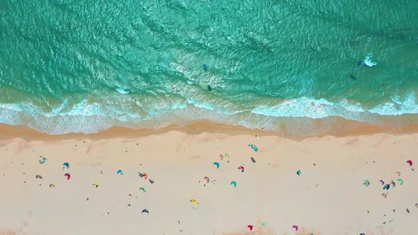 Ocean Waves, Kitesurfing From the Sky in Blue Ocean alt