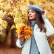 Portrait of a beautiful woman in an autumn park - PhotoDune Item for Sale