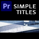 Simple Titles Opener - VideoHive Item for Sale