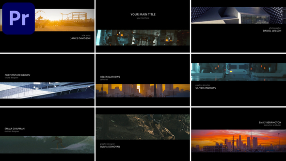 Simple Titles Opener Premiere Pro template preview