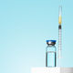 Glass Medicine Vial jar botox with medical white injectable syringe. Biorevitalization, anti age - PhotoDune Item for Sale