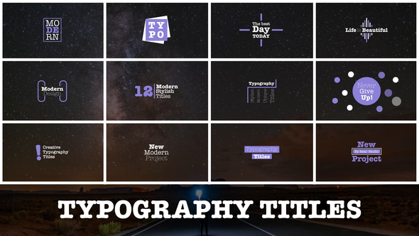 Typography Titles | AE Titles template preview