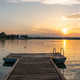 Lake schwarzl sunset panorama schwarzlsee near the styrian capitol Graz in Austria. - PhotoDune Item for Sale