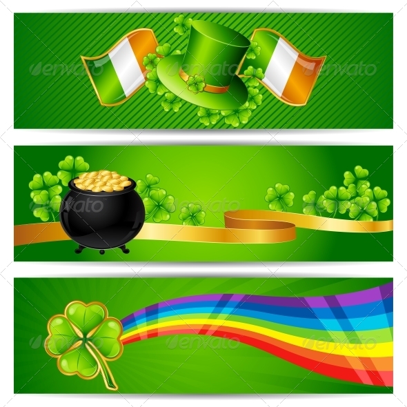Banners for Saint Patrick's day. - Christmas Seasons/Holidays