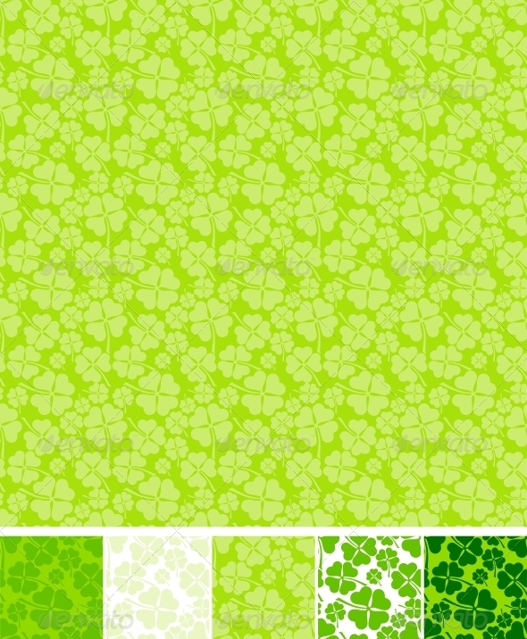 Collection of clover patterns. - Flowers & Plants Nature